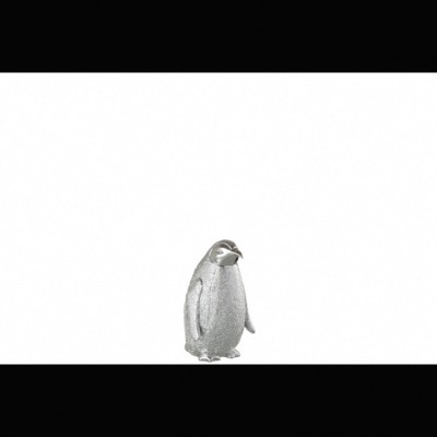 Pingouin résine argent 